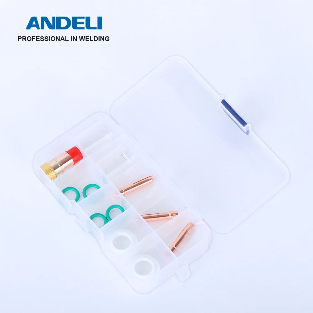 ANDELI TIG Pyrex Glass Cup TIG Welding Torch Kit Argon Arc Tool For WP17/18/26 Quartz Cup/Collet/Collet Body/O-ring/Cup Gasket