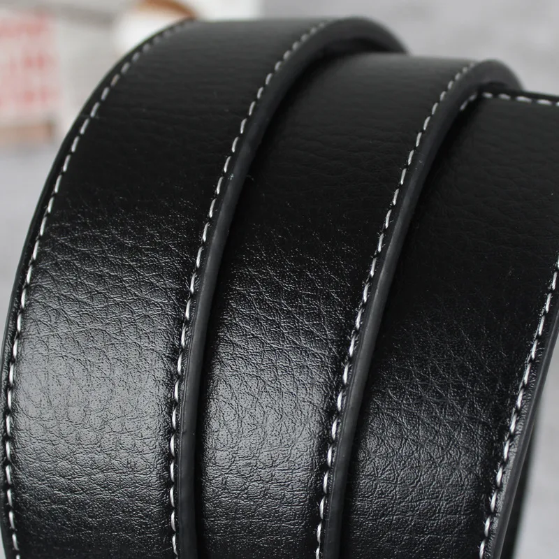 New Luxury Brand Belts for Men High Quality Pin Buckle Male Strap Genuine Leather Waistband Ceinture Men\'s No Buckle 3.3cm Belt