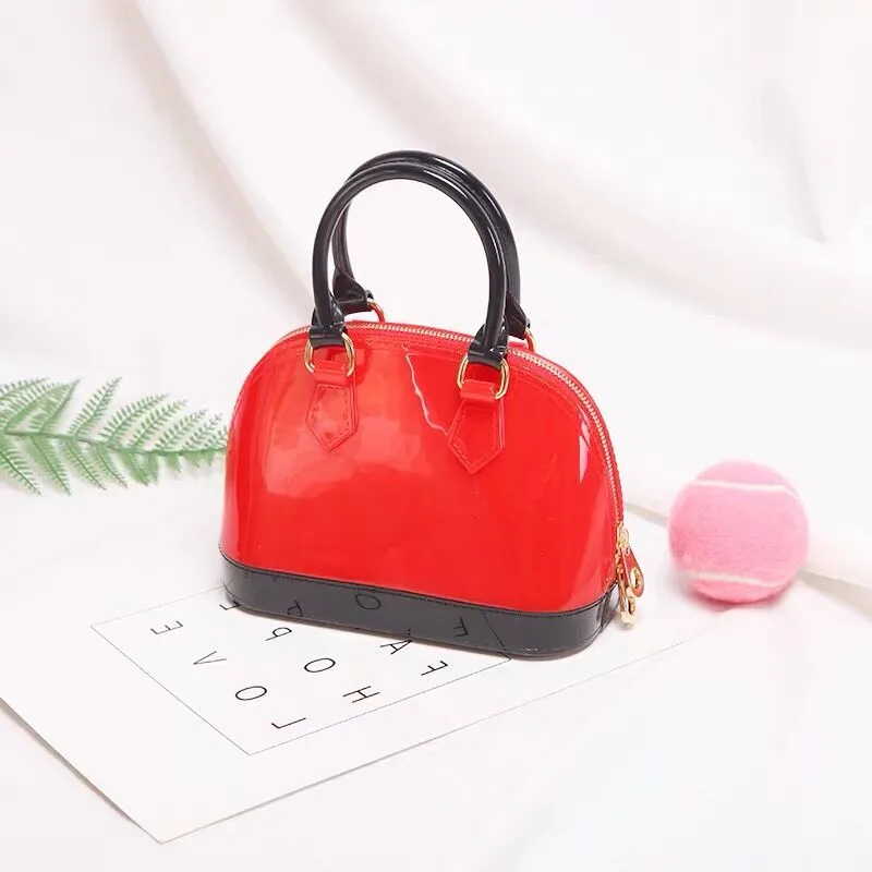 Just Tao! HOT SALE Woman\'s PVC handbags Girls Candy Colors Totes bag Child fashion shell purse Kid mini shoulder bags JT071-2
