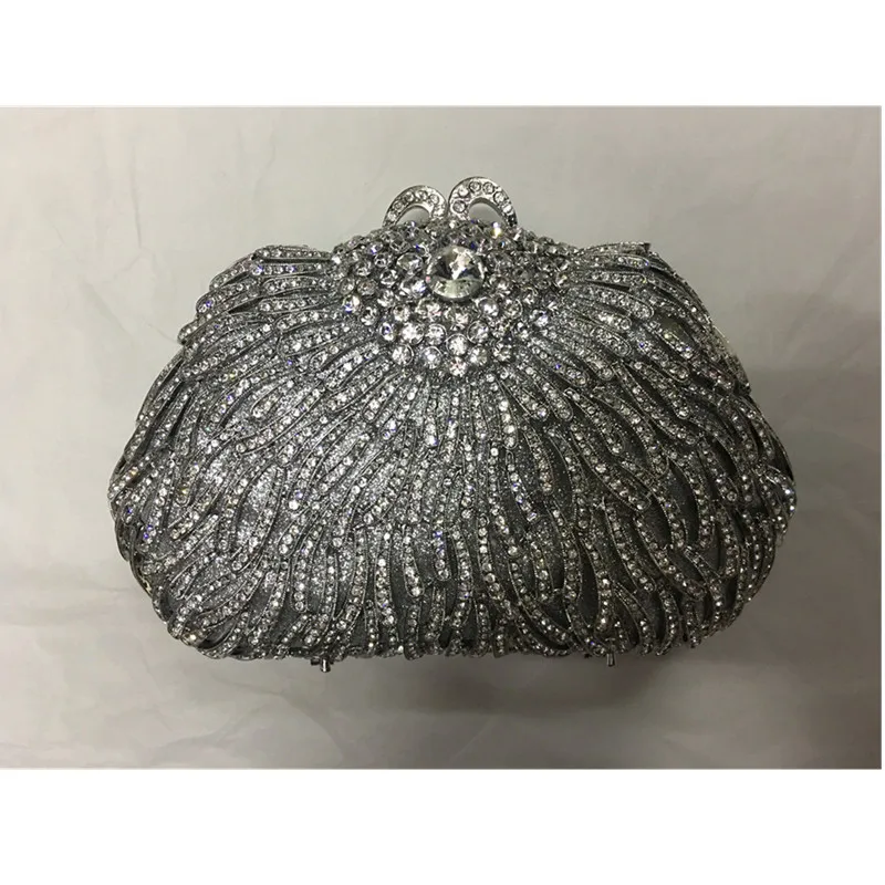 

New Bridal Wedding Elegant Party Diamonds Rhinestones Women's Pouch Evening Bags Women Clutches Crystal Evening Wedding Bag