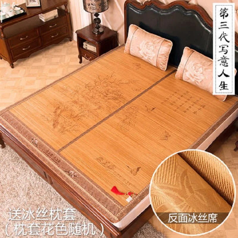 Chinese Printing Skin-friendly  Summer Mattress1.5/1.8 Bamboo 100% Natural Bamboo Manufacturing Natural Comfort Foldmat