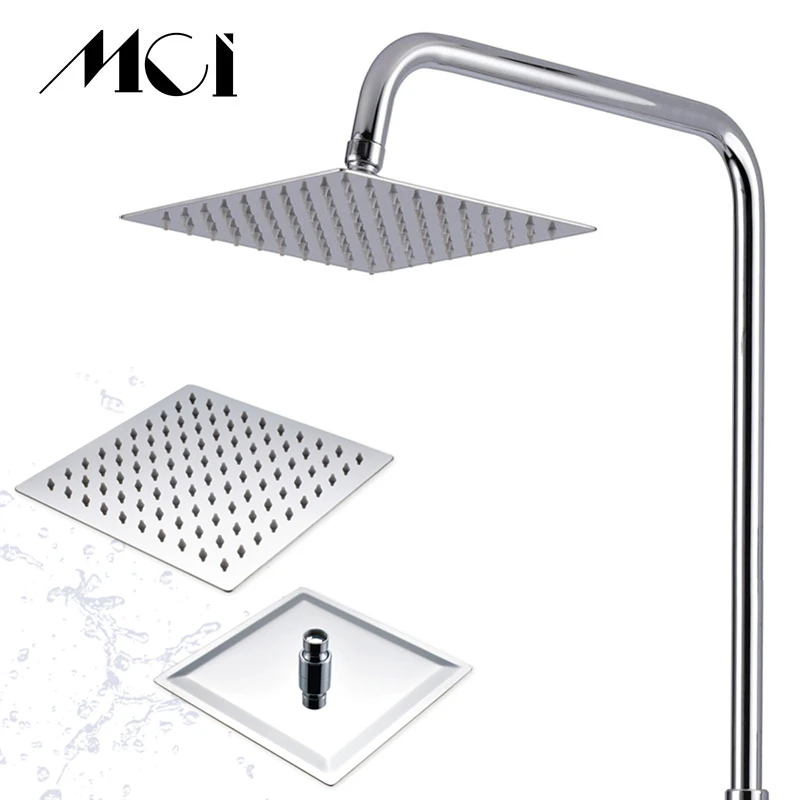 

Mci из нержавеющей стали 8/12 дюймов водопад дождь квадратная круглая ультратонкая вращающаяся насадка для душа с водопадом высокого давления