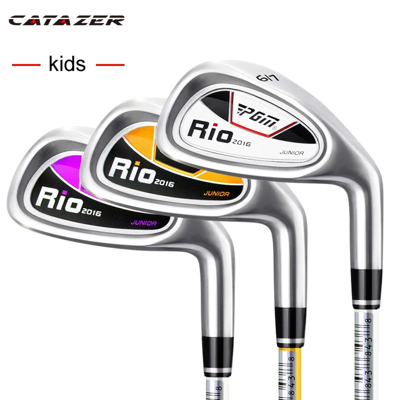 Catazer 3-12 Age Boys Girls Kids Golf Club Full Sets Carbon Putter Bag Driver Iron Children's Junior School Practice Learning