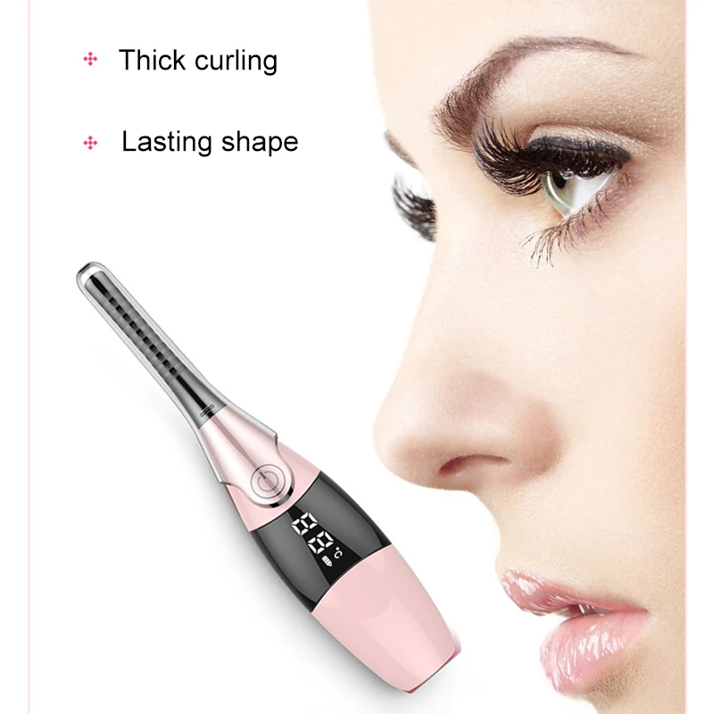 Electric Eyelash Curler Heated Eyelash Curler Mini USB Eye Lash Curling Clip Quick Heating Natural Long-lasting SMJGood