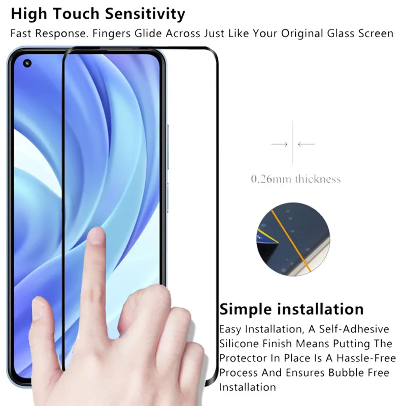 Film For Xiaomi Mi 11 Lite 5G NE Tempered Glass Xiaomi 11T Pro 10T Glass Xiaomi 11i accessorie Redmi Not 11 Pro Screen Protector