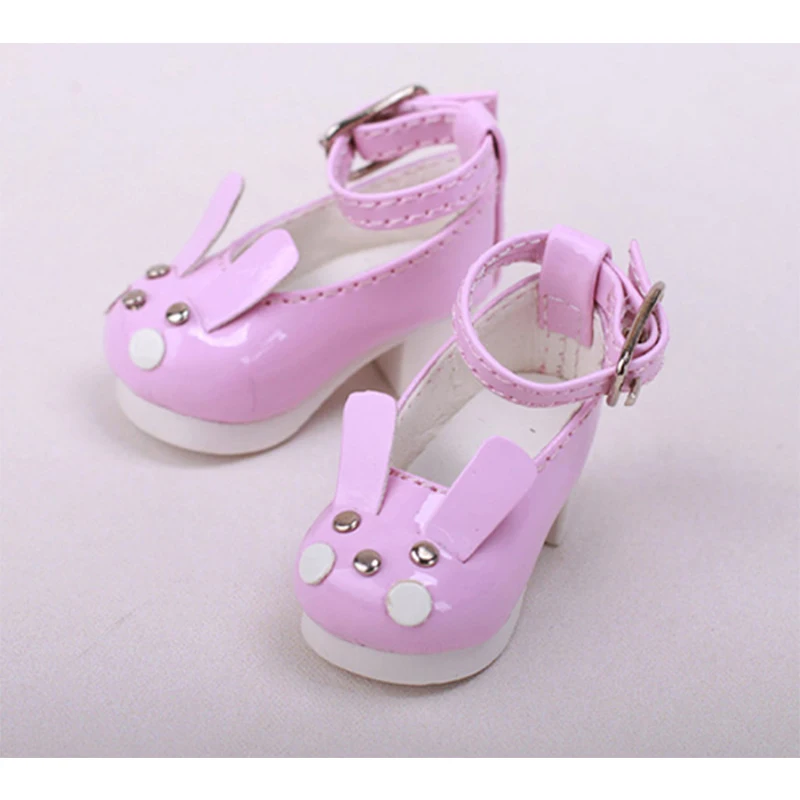 1/6 BJD schuhe kaninchen hohe ferse schuhe 4,5 cm puppe leder schuhe für 1/6 BJD YOSD schuhe puppe zubehör