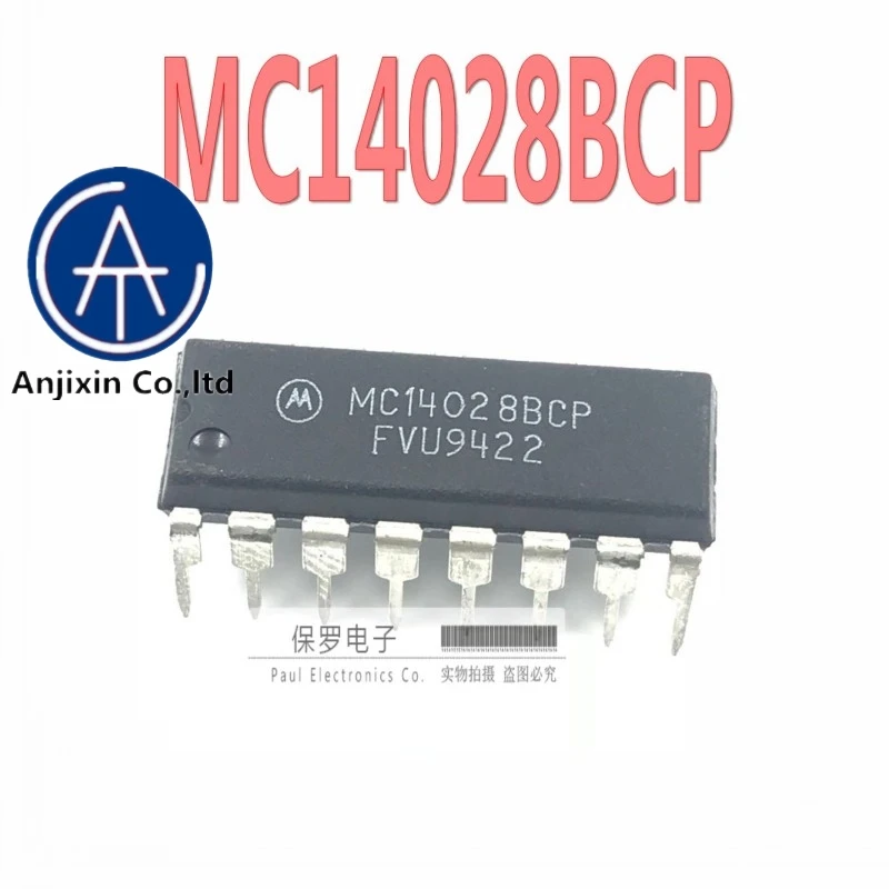 10pcs 100% orginal new real stock  Decoder chip MC14028BCP MC14028 DIP-16