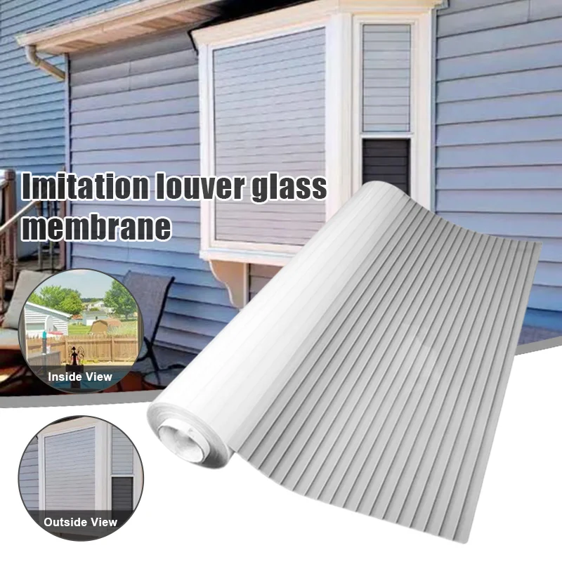 Horizontal Glass Blinds Static Glue-free Office Home Window Sticker Light Transmission New Frosted Window Film Home Decoration