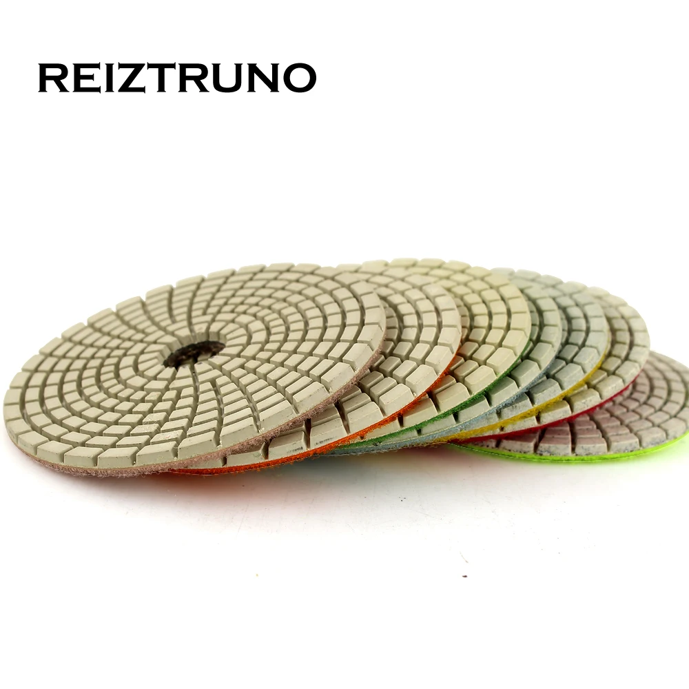 3Pcs REIZTRUNO 4นิ้ว100มม.แผ่นขัดเปียกสำหรับขัดหินอ่อนหินแกรนิต,ควอตซ์,หินธรรมชาติเครื่องมือขัด,ใช้เปียก