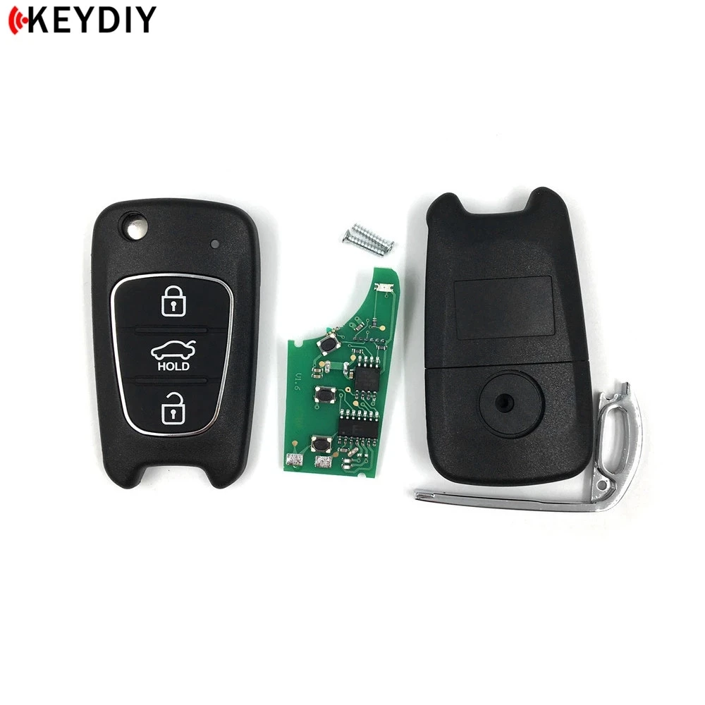 KEYECU Upgrade new DIY Flip Remote Key 3 Buttons FOB 434Mhz ID48 chip for Great Wall Haval Hover H3 2005-2007 H5 2014