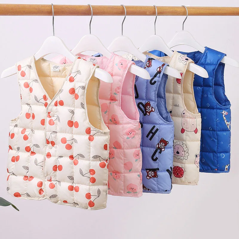 Baby vest Autumn Winter boy Vest Jacket Children Outerwear Coats for Girls Vest Infant Cotton Down Sleeveless Kids Warm Jacket