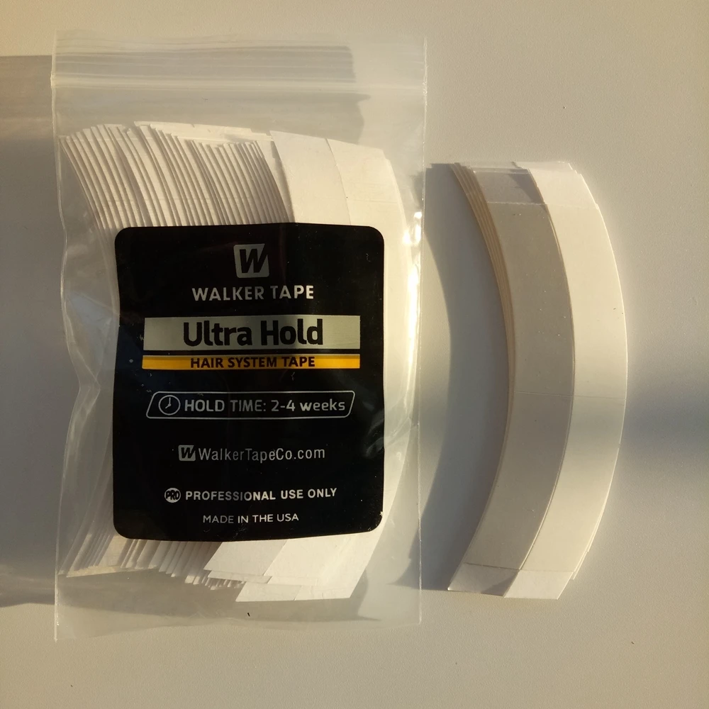 36 unids/lote de adhesivos de 7,6 cm x 1,1 cm para extensiones de cinta, tupé, peluca de encaje, cierre