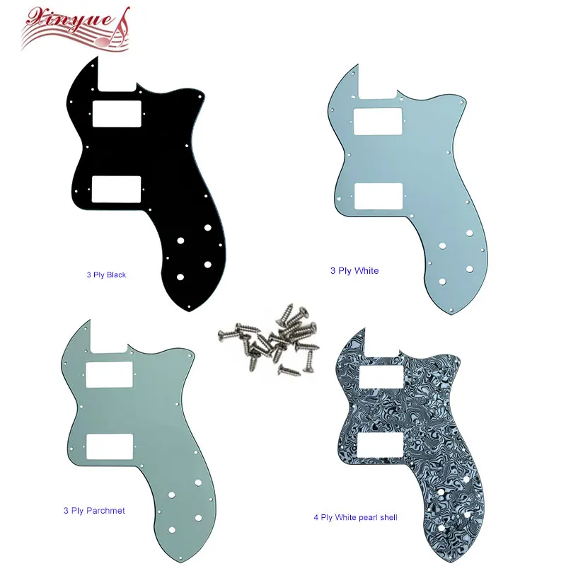 Xinyue Guitar Parts For 13 holes Tele Player Thinline Guitar Pickguard With PAF Humbucker Pickups Scratch Plate