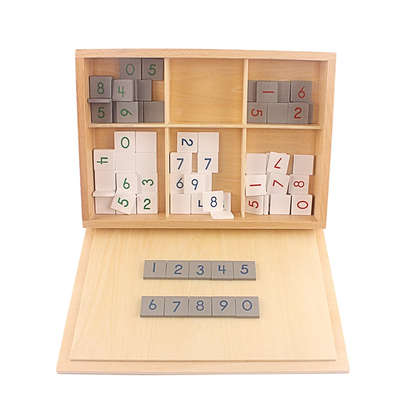 Montessori Materials Math Toys Number Titles of Checker Board Toys for Children Elementary Multiplication Kids Toy Rectangle Box