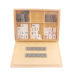 Montessori Materials Math Toys Number Titles of Checker Board Toys for Children Elementary Multiplication Kids Toy Rectangle Box