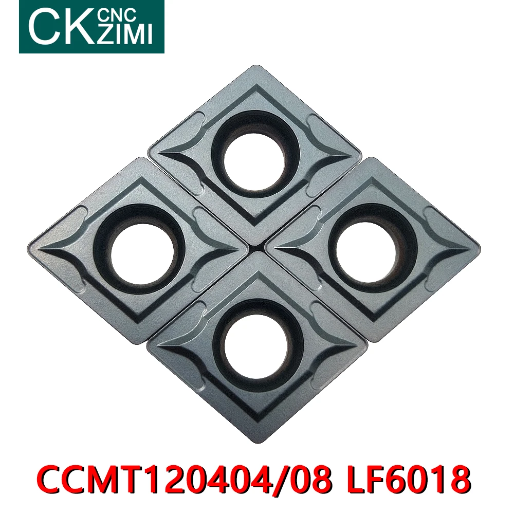 10PCS CCMT120404 LF6018 CCMT120408 LF6018 CNC In Acciaio Inox Utensili Da Taglio In Carburo di Tungsteno Inserti in metallo tornio strumenti CCMT 1204
