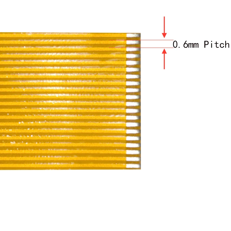 5pcs FFC FPC Flat Flexible Cable 0.6mm Pitch 4/5/6/7/8/9/10/12/14/16/18/20/22/24/26/30 pin
