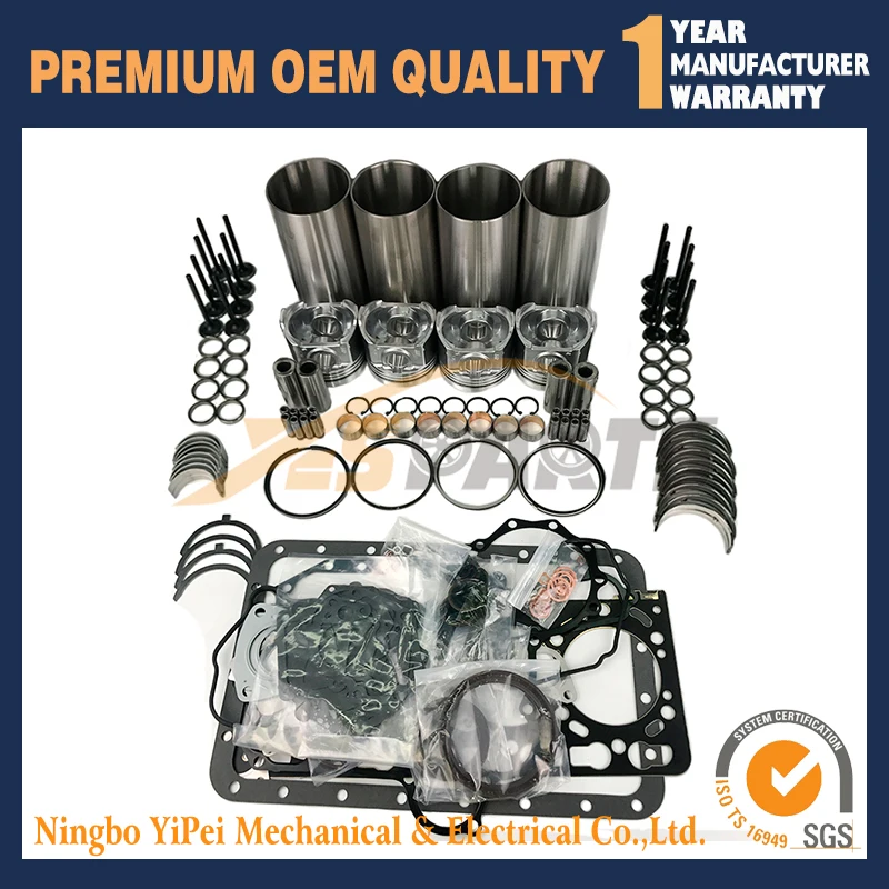 

Overhaul Rebuild Kit For Kubota V3800 V3800-DI V3800-DI-T Engine Bobcat Loader