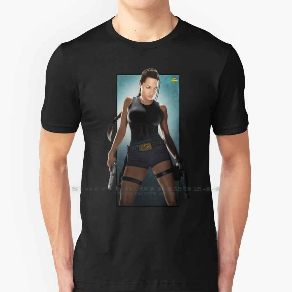 Tomb Raider T Shirt Cotton 6XL Tomb Raider Lara Croft Angelina Jolie Nro Digital Art Fanart