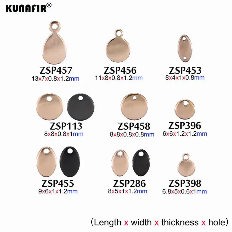 Ordinary polishing black & rose gold color with Laser engraving logo tags stainless steel labels jewelry tab parts accessories