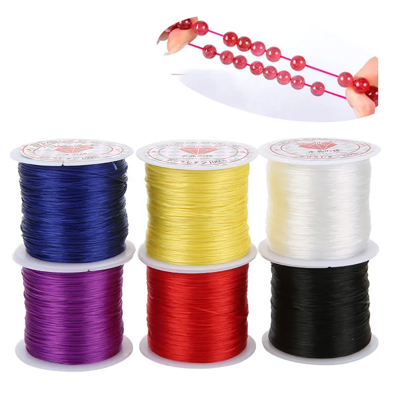 50meters 0.5mm Strong Elastic Cord For Beading Bracelet Necklace Nylon Crystal Stretch Thread String Wire Craft Jewelry Making