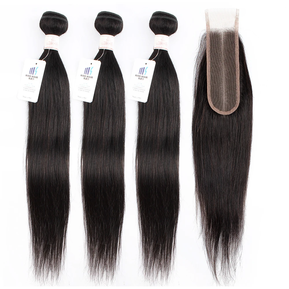 

Kisshair 3 пряди с застежкой 2*6, средняя часть, натуральный цвет, бразильские человеческие волосы, прямые, remy, двойной уток, наращивание волос