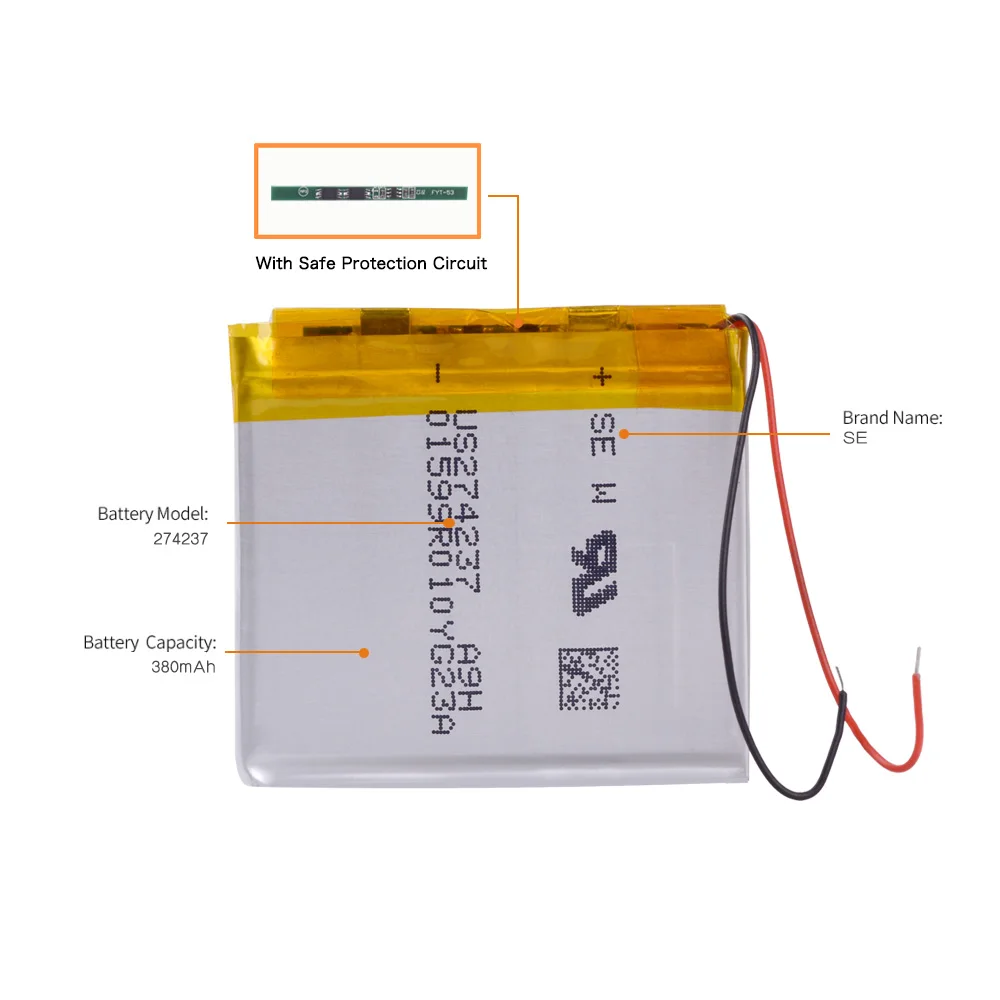 3.7V 380mAh akumulator litowo polimerowy bateria do SONY NWZ-E345 MWZ-E373 MWZ-E383 A864 A865 LIS1425HNPC 274237 SRS-BTV5