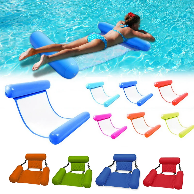 Inflatable Pool Mattress Swimming Pool Floating Water Hammock Float Lounger Chair Swimming Pool Summer Inflatable Pool Party Toy