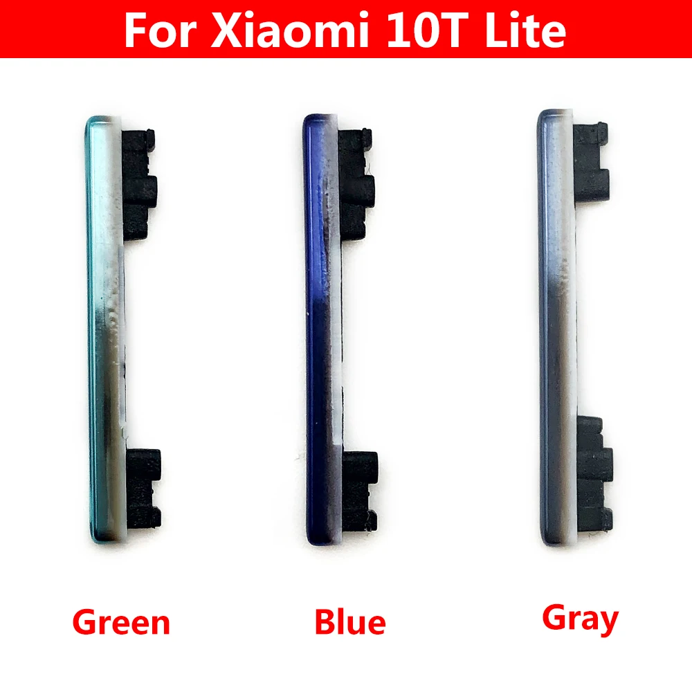 NEW Power Button+Volume Side Button For Xiaomi Mi 10 Pro Mi 10T Lite Volume Power Button Side Key For Xiaomi Redmi Note 10 Pro