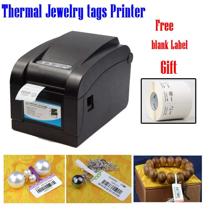 Cheap Thermal Jewelry Printer Set with Free Jewelry Label Roll and Free Tags Edit Template