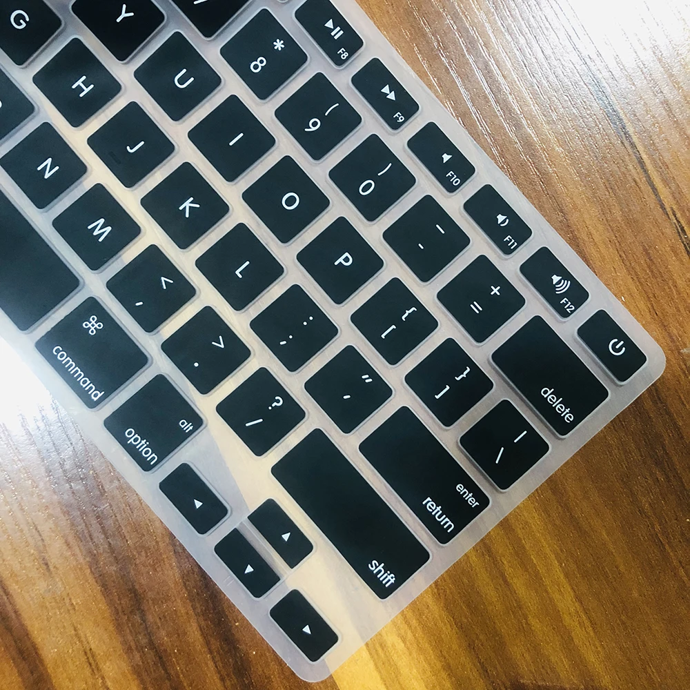 Cubierta de teclado de ordenador portátil para macbook air 13 pro 15 pulgadas A1466 A1502 A1278 A1398 cubierta de teclado de silicona estadounidense película protectora de Color