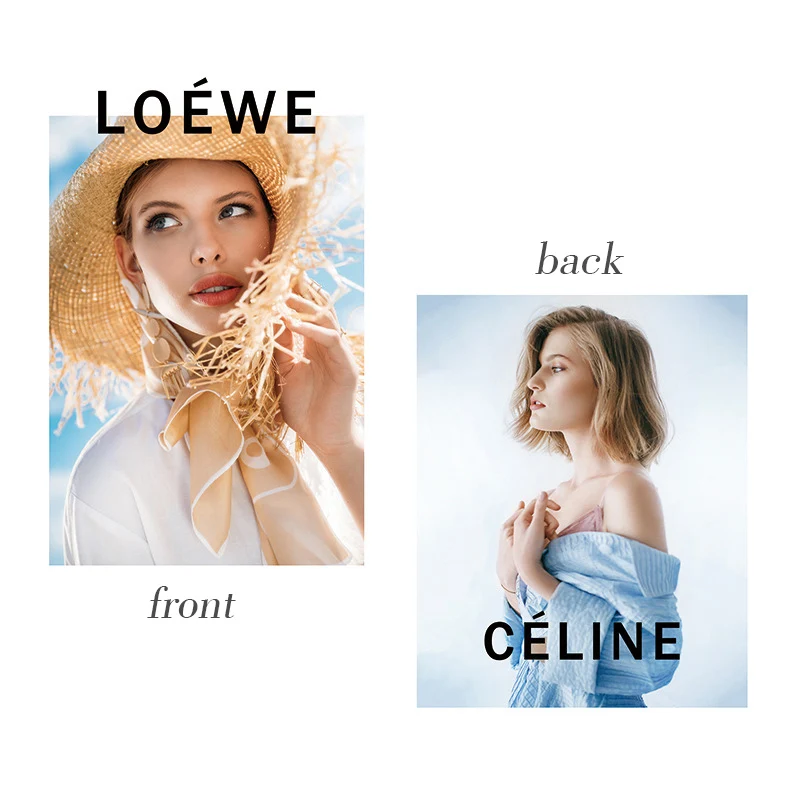 Decoración de estudio de fotografía, hoja de tarjeta de revista de moda de 8 piezas, patrón de 2 lados, Fondo de fotografía INS, accesorios de sesión de fotos de la vida