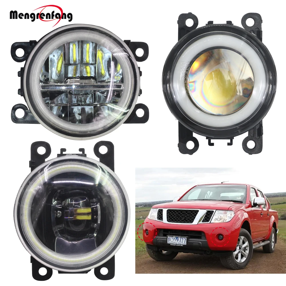 

2 X Car Right + Left Fog light LED Halo Ring Angel Eye Daytime Running Lamp DRL 12V For Nissan Navara D40 Pickup 2005-2012