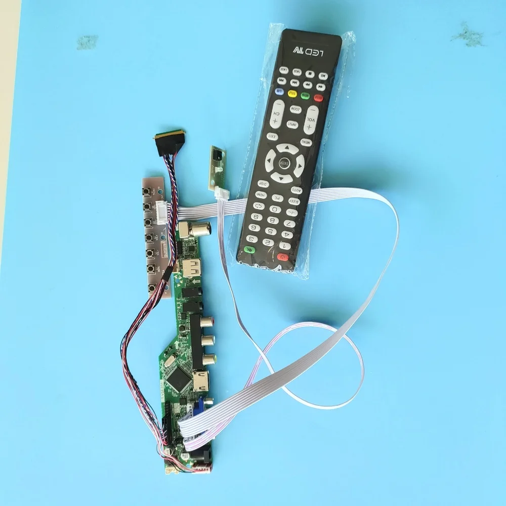 kit for B156XW02 V0 Panel Screen Controller driver board 1366X768 USB HDMI-compatible VGA remote 15.6