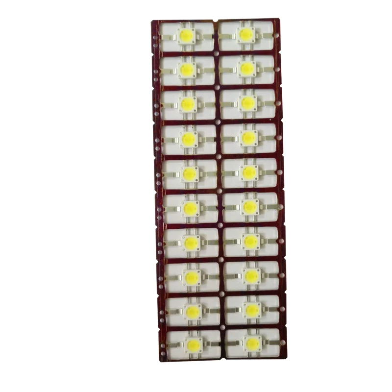 LED Putih Lingt 6070 1W 3W 6000-6500K Lampu Daya Tinggi Tembaga Braket Thred Emas