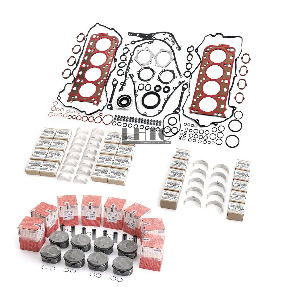 Engine Rebuild Overhaul Pistons Gasket Kit Cylinder bore Φ96.00mm Φ 23mm For Porsche Cayenne Panamera S 4S GTS 4.8L V8