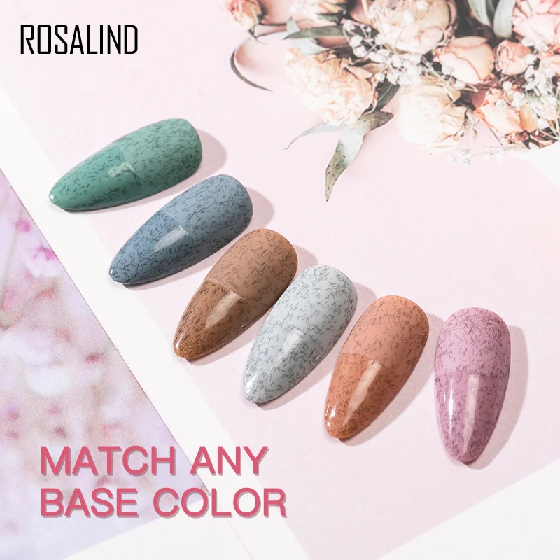 ROSALIND 7ml futro matowy Top lakier żelowy długotrwały lakier do paznokci kolor Manicure polerowanie na żel do malowania paznokci lakier zimowy