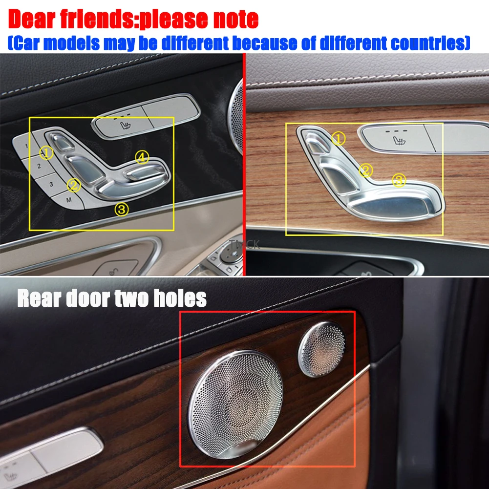 For Mercedes Benz GLC Class X253 GLC200/260/300/GLC43 AMG 2015-2019 Car Inner Door+Center Console Gear Panel TPU Protector Film