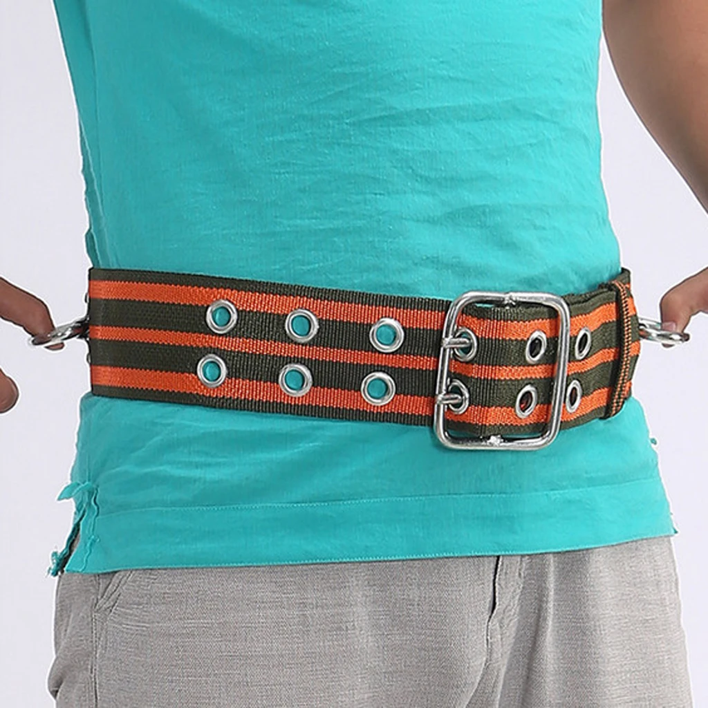 Safety Rope Access Rock Tree Climbing Safety Waist Belt & D Ring Adjustable