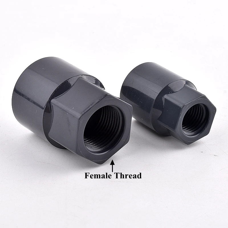 1/4“ 1/2” Thread To 20/25mm UPVC Pipe Reducing Connector Garden Watering Irrigation Pressure Gauge Complement Core Bushing Joint