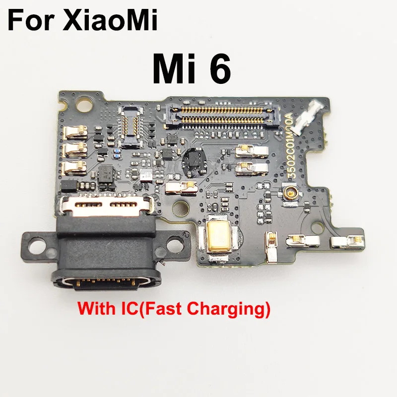 Aocarmo USB Charging Port For XiaoMi 6 Mi6 Connector Charger Plug Dock Mic Microphone Repair Part