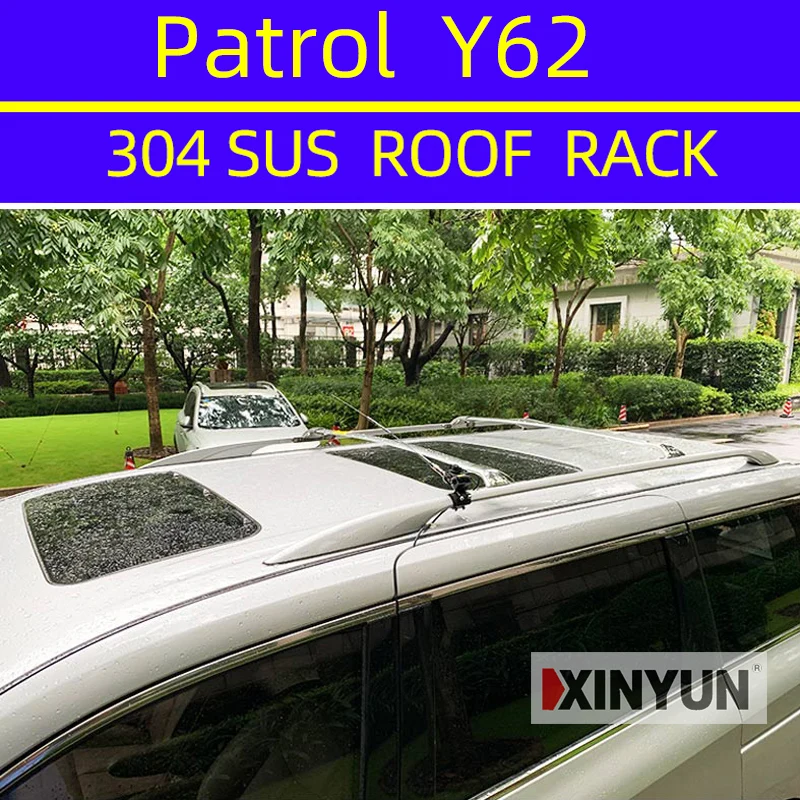 

2Pcs Roof Bars for NISSAN Patrol Y62 2011-2020 Aluminum Alloy Side Bars Cross Rails Roof Rack Luggage Carrier