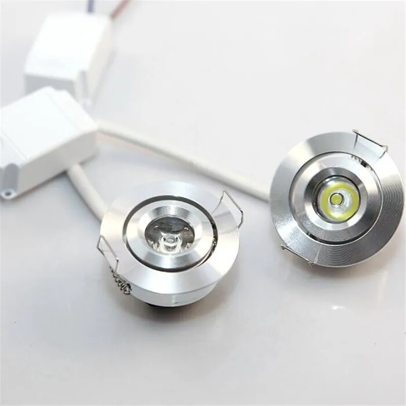 6PCS/Lot Dimmable LED Mini Spot Recessed Ceiling Downlight 3W Silver Cabinet Lamp Include Driver AC110V-240V/DC12V