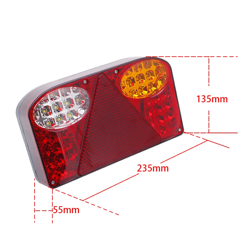 12V LED Car Truck Tail Light Taillight Rear Brake Light Signal Lamps Indicator for Van Lorry Trailer