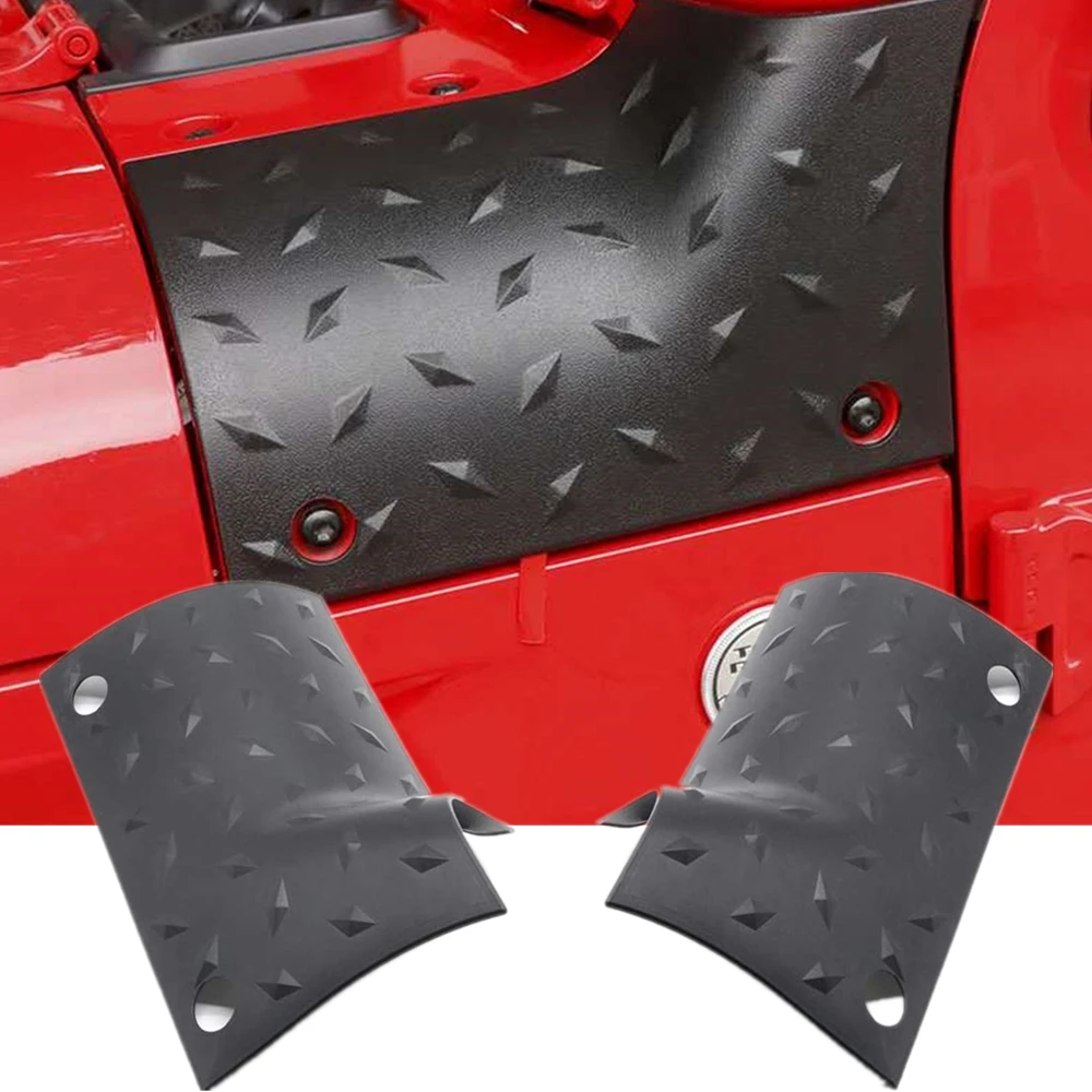 

2 шт., черный капот из АБС-пластика, бронежилет, внешний кожух, чехол для Jeep Wrangler JL 2/4, двери 2018 2019