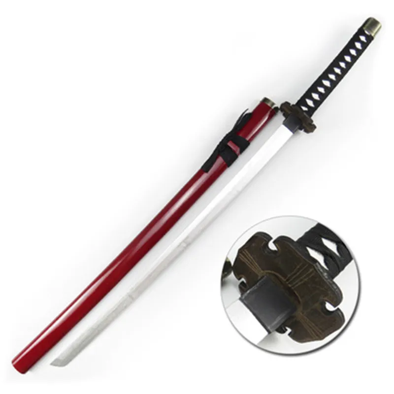 100cm Cosplay Anime Game Hakuouki 3 Style Okita Souji Weapon Ninja Knife Wood Sword Prop Role Playing Souji Okita Wood Katana