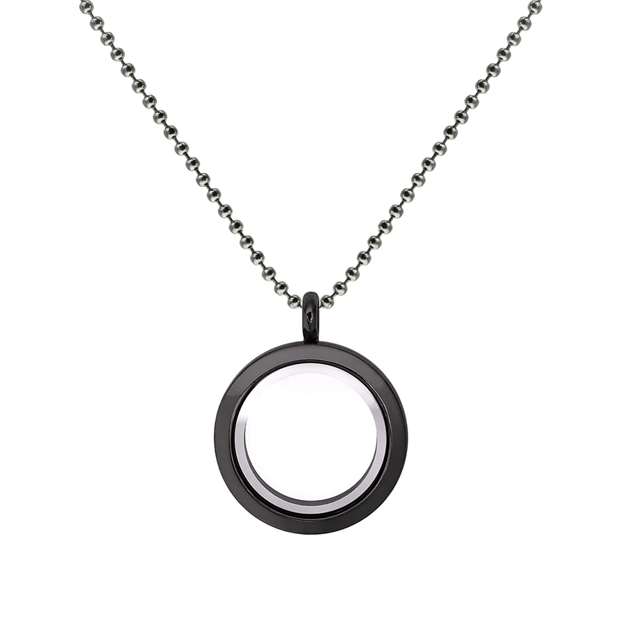 1pcs 30mm Chains Necklace Pendant Charms Stainless Steel Diy Jewelry Necklace For Women Gift Glass Floating Locket