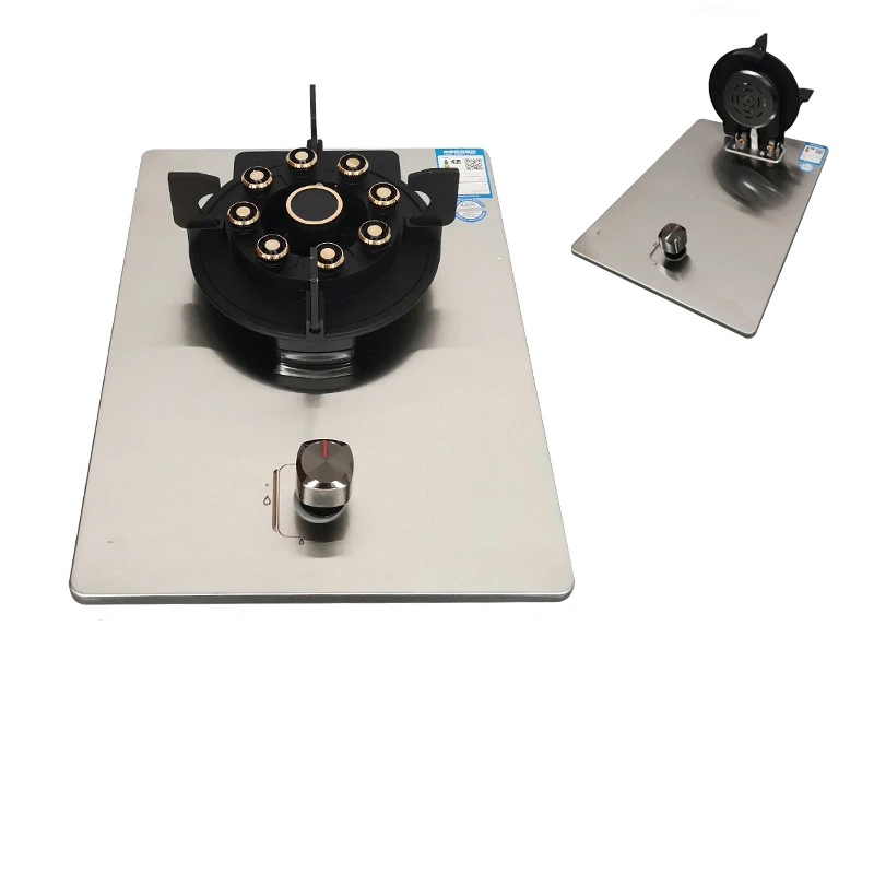 A09 stufa a Gas a testa singola girevole stufa a Gas naturale per uso domestico stufa a gpl a doppio scopo da incasso/pannello in acciaio inossidabile