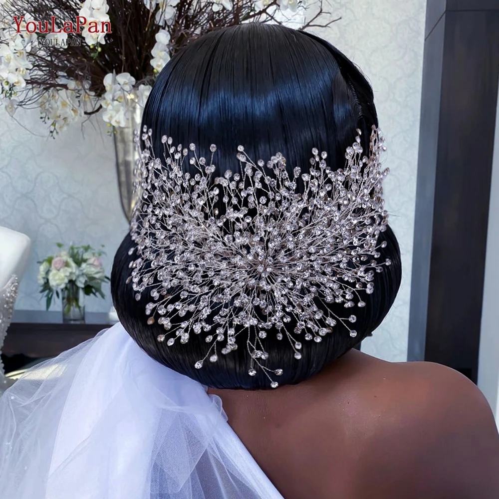 

YouLaPan Luxury Wedding Crown Rhinestone Bridal Headband Bride Tiara Pageant Wedding Hair Accessories Party Headwear HP431