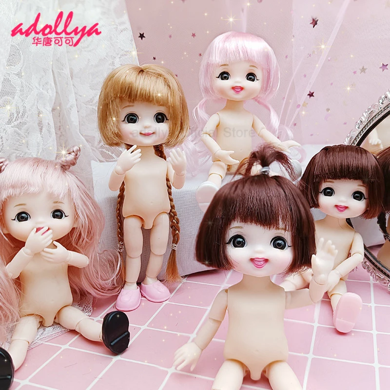 Adollya 1/12 BJD Doll Body 16cm Nude 13 Joints Doll Toys for Girls Naked Ball Jointed Swivel Doll Toys for Children